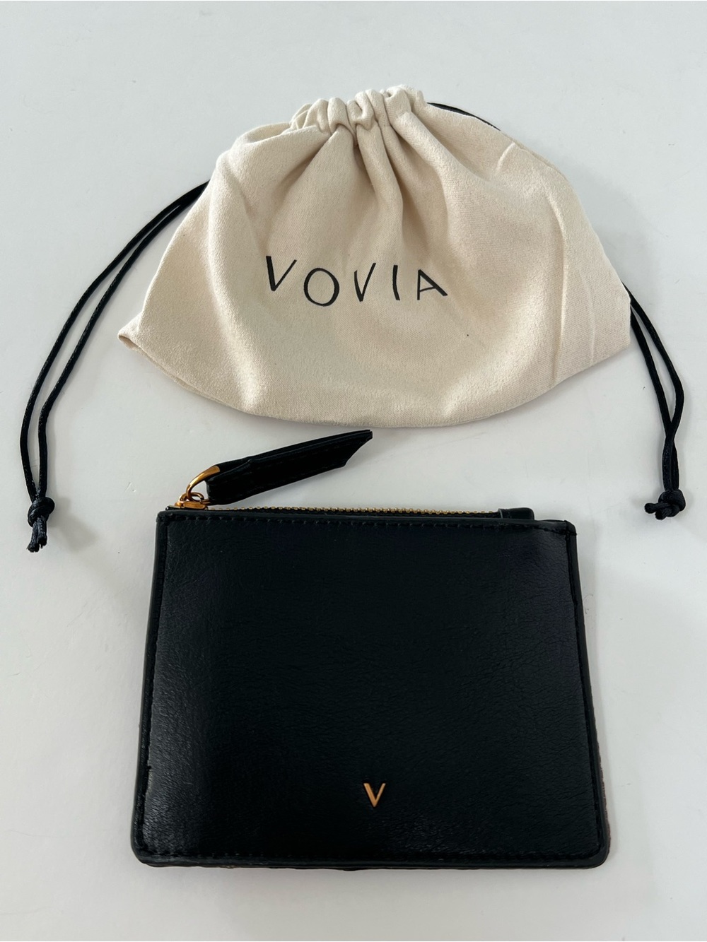 Vovia Bags Ciara Vintage Black Card Coin Pouch Wallet